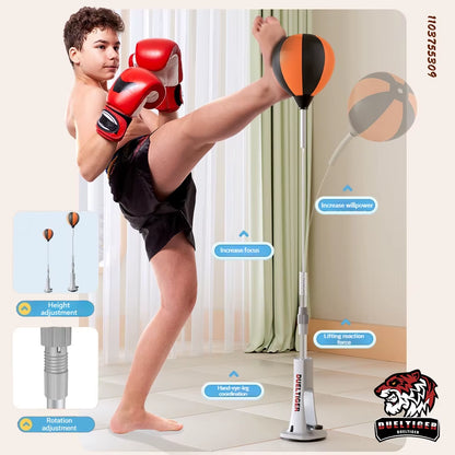 Inflatable Boxing Reflex Bag for Reaction & Aiming & Agility Training Home Fitness Equipment One-Click Installation Punching Bag