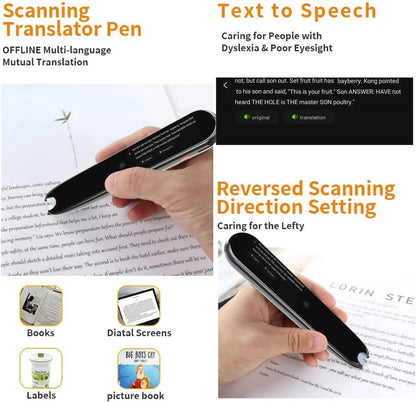 Multipurpose Translation Pen,Translation Scanning Pen,Language Translator Device,112 Language Translation Scanning Reading Pen with Wifi/Offline/Photo Suppor