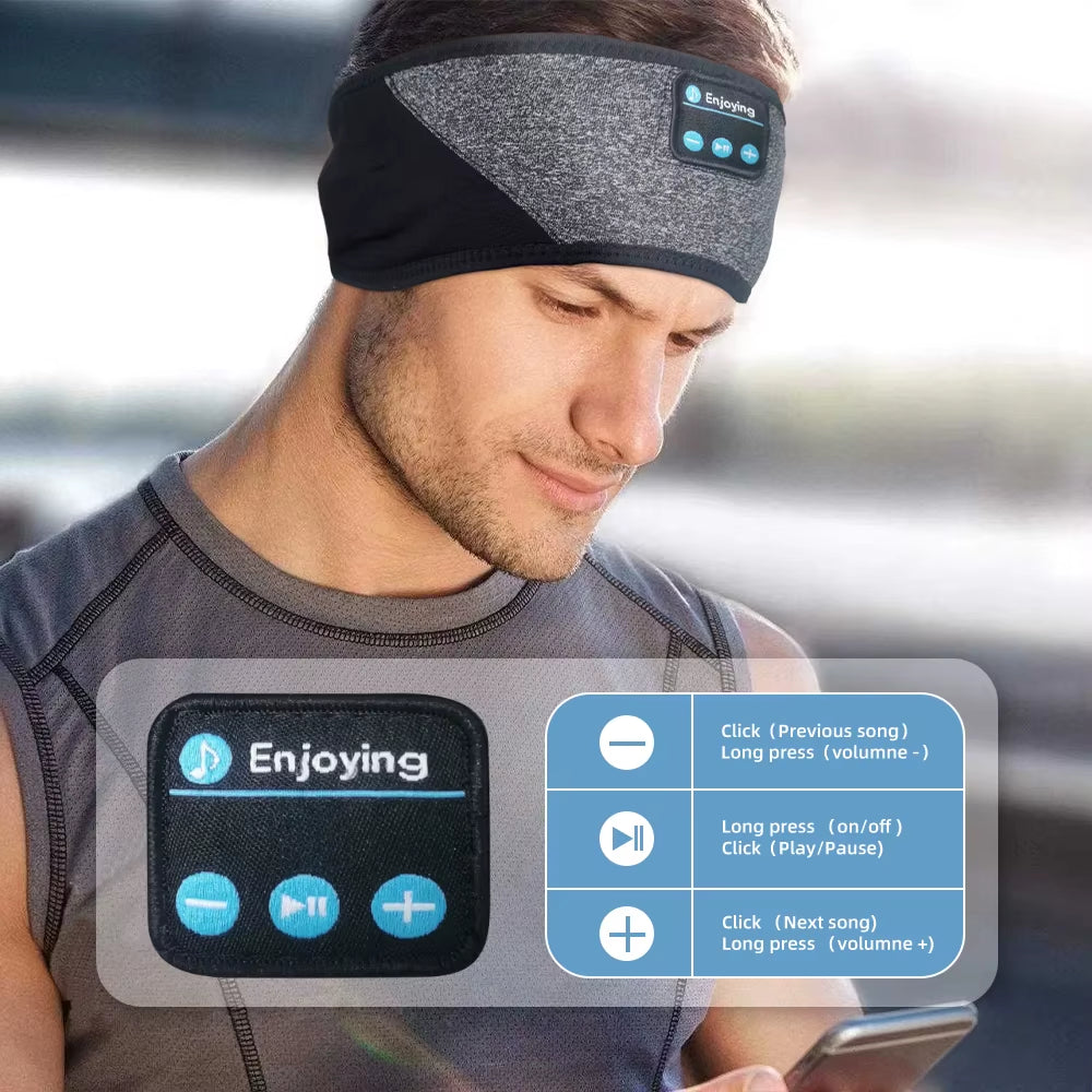 Bluetooth Headband Sleep Headphones – Bluetooth Headband with Wireless for Sports & Sleep | Ultra-Soft Headband