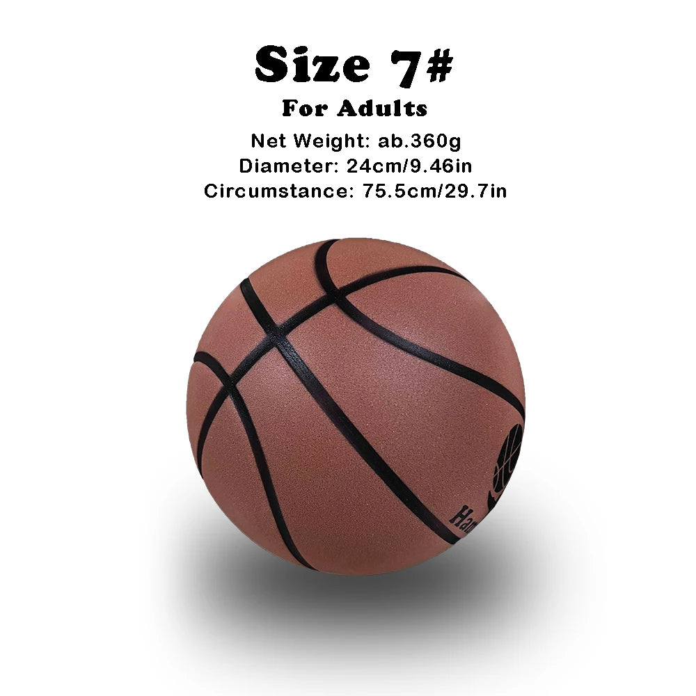 Grooved Silent Basketball 29.5''/27.9''Foam Basketball Indoor Training Silent Ball Dribbling Quietly Bounce Basketball No Noise