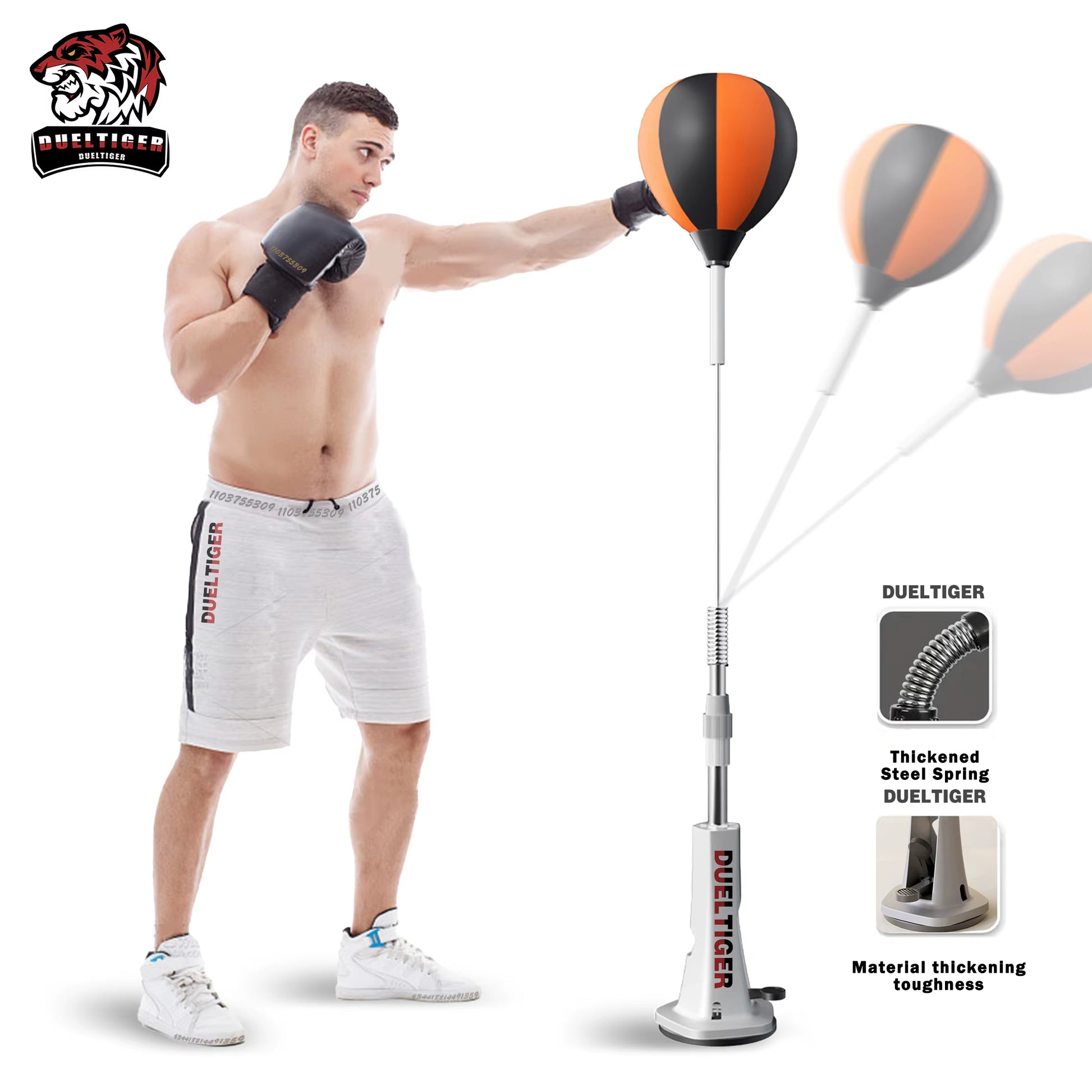 Inflatable Boxing Reflex Bag for Reaction & Aiming & Agility Training Home Fitness Equipment One-Click Installation Punching Bag