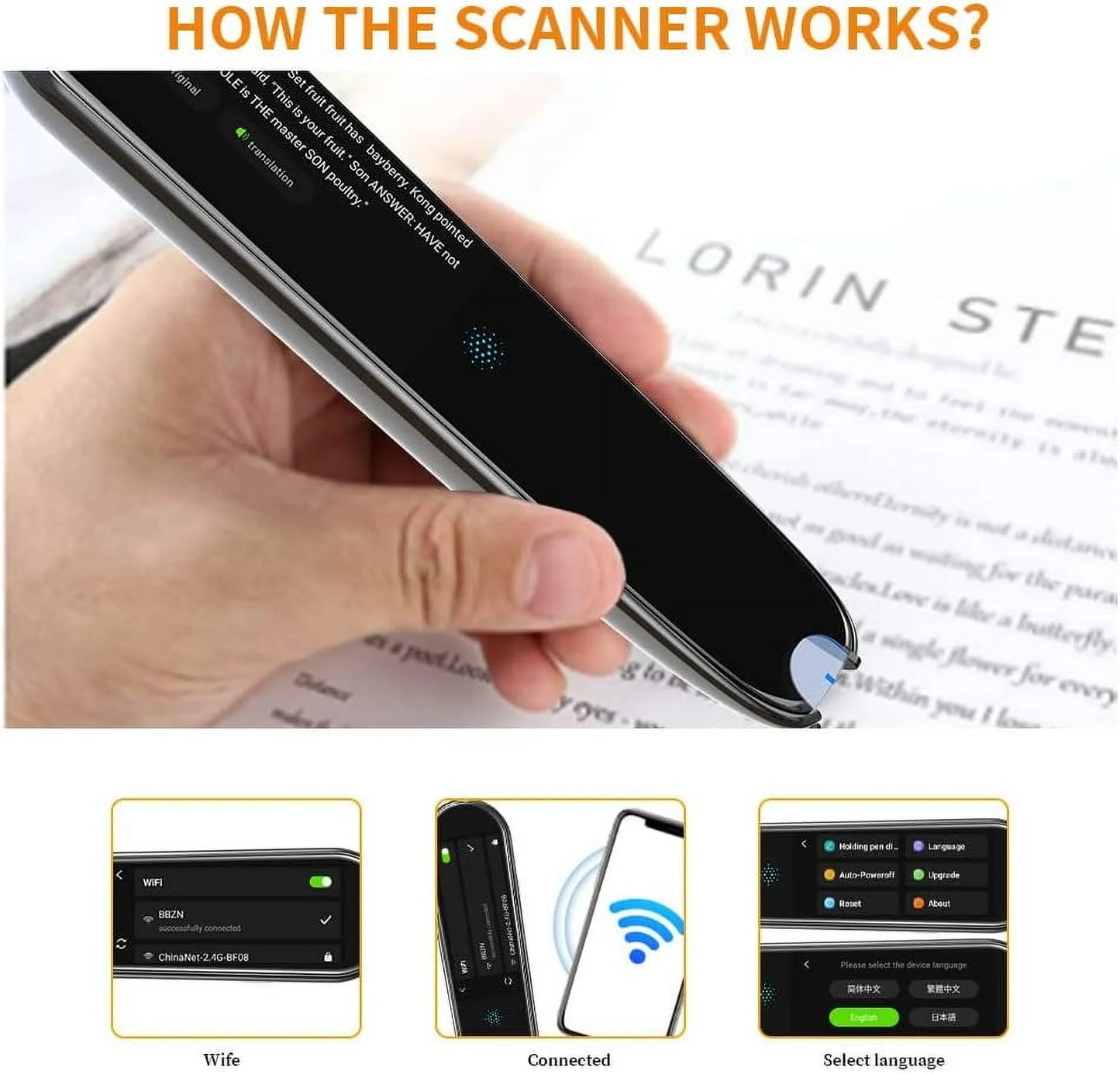 Multipurpose Translation Pen,Translation Scanning Pen,Language Translator Device,112 Language Translation Scanning Reading Pen with Wifi/Offline/Photo Suppor